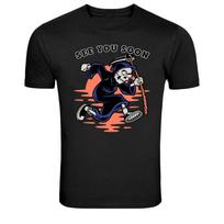 See You Soon Grim Reaper Cartoon Graphic T-Shirt S įvairiaspalvis