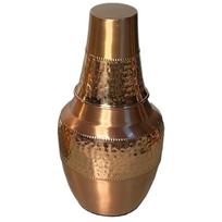 Nirmal Ganga Hammered Copper Surai Bottle Set 1200ML with Glass – Pack of 3 1200 ML varis