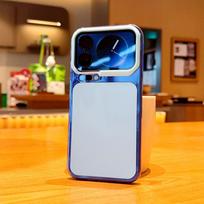 Gradient Blue Magnetic Case for Xiaomi 17 Pro Max, Ins Style Translucent Soft TPU Shockproof Cover, Full Body Protection Xiaomi 17 pro max violetinė