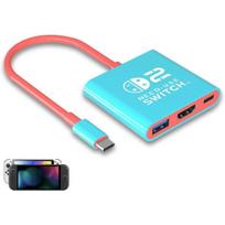 Docking Station for Nintendo Switch 1/2 and Steam Deck, Support TV Dock Mode, Portable TV HDMI Adapter Accessories for Nintendo Switch 1 and OLED and