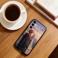 Anime J-Jujutsu Kaisen Y-Yuji Itadori Phone Case Black Silicone Soft For Samsung Galaxy A73,A72,A71,A70,A53,A52,A51 Samsung a40
