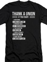 Thank a Union if you enjoy..... T Shirt Mens Womens Tees Top IWW Industrial Workers of the World M