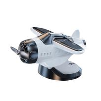 Creative Car Center Console Decorations 360° Rotary Solar Powered Aircraft Ornaments  Gift balta