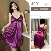 Sexy Homewear Deep V Pure Desire Sling, Lace Thin Summer Satin average size [wearable weight: within 65kg] fuksija
