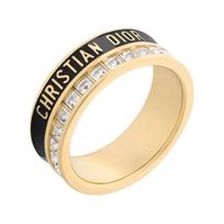Dior Logo Ring Women jewelry Gold R2699WOMLQ_D307 M