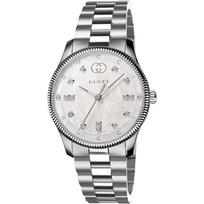 Gucci YA1265064 G-Timeless motinutės perlo ciferblato moteriškas laikrodis 29mm sidabras