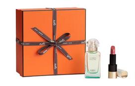 HERMES Nile Garden Perfume+Satin Lipstick Gift Box Sets Eau De Toilette Eau De Toilette Floral Fruity Nile Garden 50ml+Velvet Lipstick #21-Box