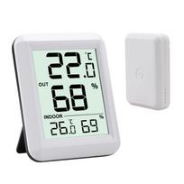 Wireless Thermometer Hygrometer BabyRoom Digital LCD Temperature Humidity Monitor Indoor Outdoor Weather Station Sensor -40C balta