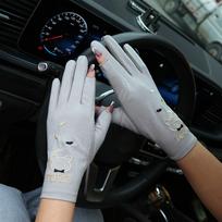 Breathable Mesh Women Anti-UV Lady Sunscreen Mittens Drive Mitten Thin Gloves Five Fingers Mitts pilka