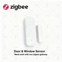 Tuya Zigbee Smart Door Sensor Contact Sensor Window Door Open Closed Detector Home Security Protection Device Works With Z2MQTT Zigbee