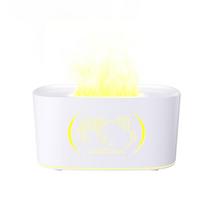 Flickering Flame Aromatherapy Diffuser - Auto Mist, Compact for Home/Hotel, Cracked Wood Grain Essential Oil Diffuser