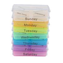 Medicine Storage Box for 7 Days 28 Compartment Pill Organizer with Large Travel Case for Tablets Capsules and Small Items China Mainland