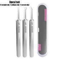 3Pcs/Box Ultra-fine No. 5 Acne Blackhead Removal Tweezer Beauty Salon Acne Pimples Needles Deep Cleaner Clip Face Skin Care Tool