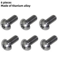 6PCS Titanium Screw Ultralight Bicycle M5 X 10mm Disc Brake Rotor Screw MTB Rotor Bolts Bicycle Accessories option 1
