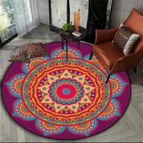 Bohemian Mandala Round Bedroom Bedside Carpet Hanging Basket Computer Chair Floor Mat Meditation Yoga Mat decoracion Diameter 60cm