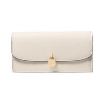 MICHAEL KORS Hamilton Gold Hardware Leather Wallet Large Women's Cream White auksas