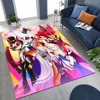 3D H-Helluva Boss Blitzo H-Hazbin Hotel Cartoon Carpet Rug for Bedroom Living Room Sofa Home Doormat Decor,Non-slip Floor Mat 40x60cm( 15x23in )