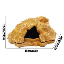 Lizard House Terrarium Resin Fake Rock Bearded Dragon Cave Landscape Basking Area Aquarium Decor Small Fish Tank Accessories For