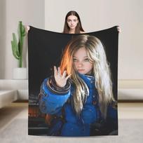 Pragmata Duo- Diana & Hugh Chibi Style Blanket Super Soft Plush Throw Blanket For Couch Chair Sofa Bed Flannel Bedspread Bed 130x150cm