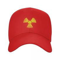 Radioactive Atomic Nuclear Symbol Baseball Cap hard hat party Hat Big Size Hat sun caps Unisexs Hats Womens
