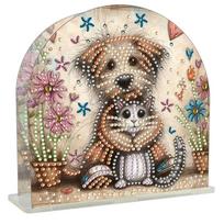 Acrylic Animal Diamond Painting Napkin Rack Decor Tabletop Diamond Painting Napkin Holder Diamond Art Storage Rack for Beginners