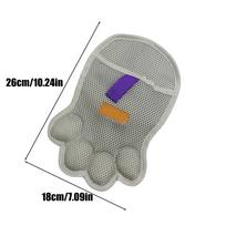 Pet Electrostatic Hair Removal Brush Reusable Double-sided Grooming Gloves For Pets Remove Cleaning Hair Water-washing Glove pilka spalva
