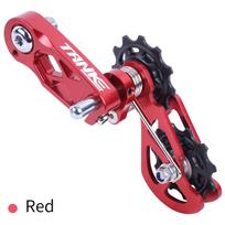 TANKE MTB Dirt Jump Single Speed Mountain Bike Chain Tensioner XC DJ AM DH Chain Guide Bicycle Accessories  CNC Machining Pulley raudona