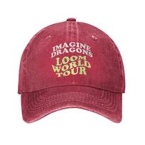 Imagine Dragons Band Loom World Tour  Print Caps for Unisex Women Cotton  Trucker Hat Daily Wear Baseball Cap Adjustable Adjustable