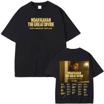 The Great Divide Tour 2026 T-Shirt Noah Kahan Tour Graphic Printing High Quality Tee Women/men 100%cotton Gothic O-neck Tshirt Summer Clothes S įvairiaspalvis