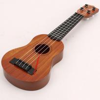 Adjustable String Knob Simulation Ukulele Toy Yukrili Toys Small Guitar Toy  Play Activity 38cm tamsiai ruda spalva