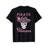 European Sizes Men'S & Women'S Pirate Princess Halloween T-Shirt -Retro RoundLeaf Print - All-Season Casual Wear for Fall Celebrations, Family Photos S įvairiaspalvis