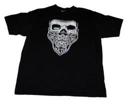 Luctus Bandana Skull black cotton t-shirt short sleeve XL Tall gangster biker S įvairiaspalvis