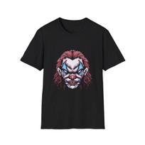 Creepy Clown Unisex T-Shirt, Horror Tee, Halloween Costume Shirt, Spooky S įvairiaspalvis