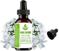 Pure Herbs Jasmine Grandiflorum 100% Pure & Natural Essential Oil Glass UKZA 577 10ml