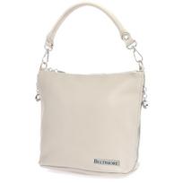 Light Gray Women's Leather Messenger Bag, Italian Beltimore Leather