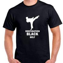 Destination Black Belt Karate Fight Kick MMA T Shirt Mens Womens Tees Top Tee all sizes and colors XL