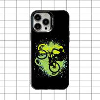 Mountain Bike Bicycle MTB Phone Case For iPhone 16,15,14,13,12,11,8,7,Pro,Max,Plus,Mini,XS,SE Anti Fall Black Matte Hard iPhone16promax