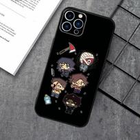 Game M-Mouthwashing Jimmy Curly Anya Phone Case For iPhone 16,15,14,13,12,11,XS,XR,X,8,7,Pro,Max,Plus,mini Silicone Black Cover iPhoneX