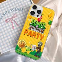 Plants Vs Game Z-Zombies Phone Case For IPhone 11 12 13 14 15 16 17 Plus Pro Max Satin Laser Glossy Cover iPhone 14