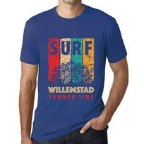 Men’s Vintage Tee Shirt Graphic T Shirt Surf Summer Time WILLEMSTAD Royal Blue XS džinsinio mėlyna spalva