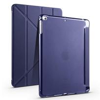 Skirtas iPad 9th 10th Gen Case PU odinis sulankstomas stovo dangtelis, skirtas iPad 10 2 9.7 iPad 9 10 8 7 6 5 Air 5 4 3 2 1 Dangtis su rašiklio laikikliu For iPad 9.7 2017 tamsiai mėlyna spalva