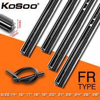 KOSOO 1PCS automobilio valytuvo mentės įdėklas natūralios gumos juostelė 10mm 14 16 17 18 19 20 21 22 24 26 28  priekinis stiklas FR Wipe Car 14 inch 350mm