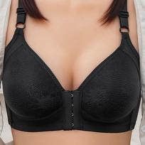 Large Size Bra with Thin Front Button, No Steel Ring, Mother's Underwear, Women's Gathering, Adjustable Bra, Women's 36/80 juoda