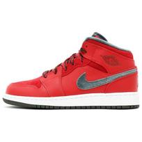 Air Jordan 1 Mid Premium BG Varsity Red Kids Sneakers Dark-Army-White 619049-631 38