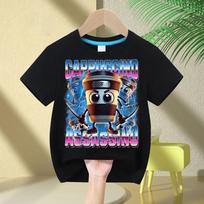 2025 Kids Clothes Funny Italian Brainrot T Shirt Cartoon Graphics Casual Vintage Boys Girls Short Sleeve Top Children's Clothing 110cm