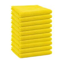 Microfiber Cleaning Cloths Pack of 10, Absorbent Multipurpose Towels Washcloths for Home and Car Use, 30x30cm geltona