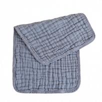 Class A Pure Cotton Baby Bibs and Aprons - Soft, Four-Season Gauze Burp Cloths & Anti-Spit Milk Pads. rūko mėlyna spalva