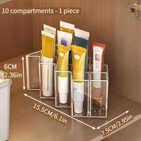Medicine & Ointment Organizer Box with Multi-Compartment Storage - Medicine Cabinet Shelf, Tube Holder, Countertop Dispenser