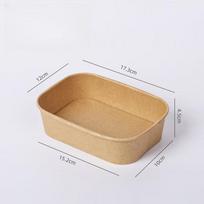 Mingling Disposable Kraft Paper Meal Prep Box with Lid