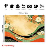 2D Traditional Japanese Kimono Backdrop for Themed Party 47.2x31.5inch/120*80cm